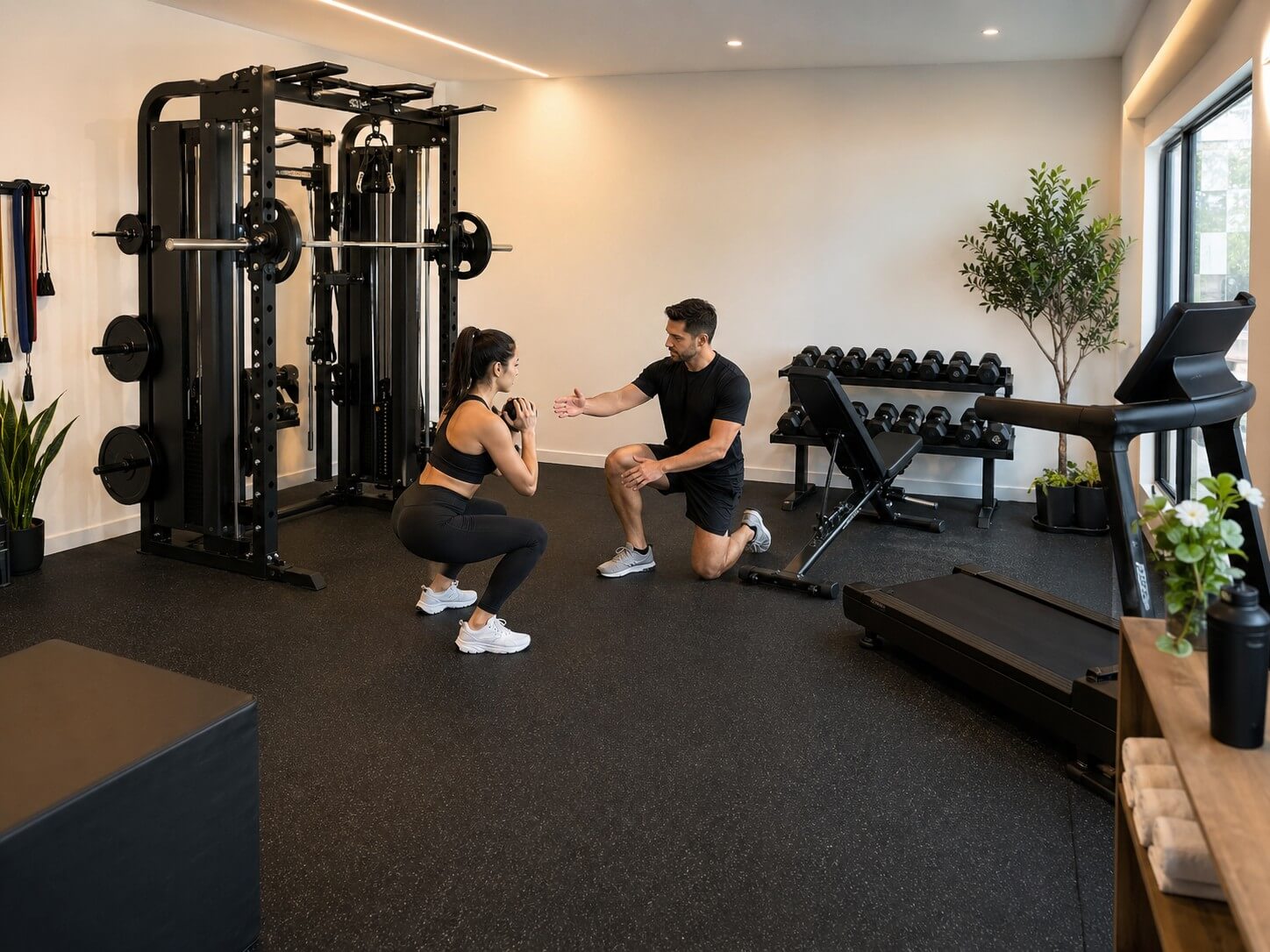 Compact Personal Training Studio Equipment Layout