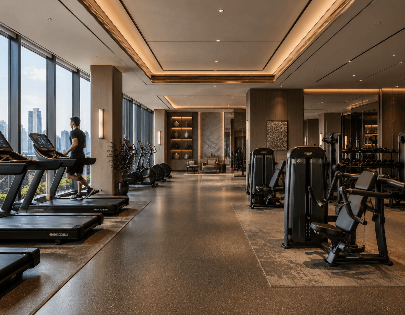 Luxury Five-Star Hotel Fitness Room