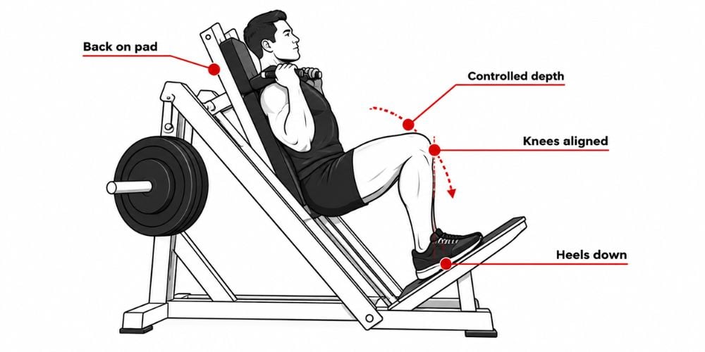 How To Use A Hack Squat Machine 7 How To Use A Hack Squat Machine 7