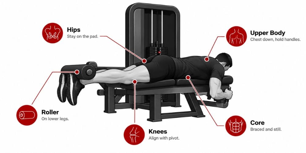 How To Use A Lying Leg Curl Machine 4 How To Use A Lying Leg Curl Machine 4