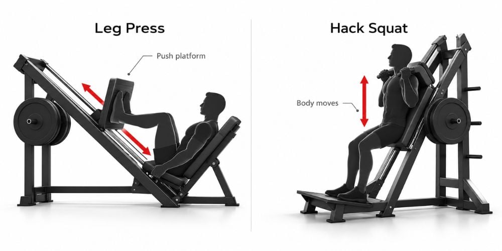 Leg Press Vs Hack Squat: Which Should You Use? 2 Leg Press Vs Hack Squat: Which Should You Use? 2