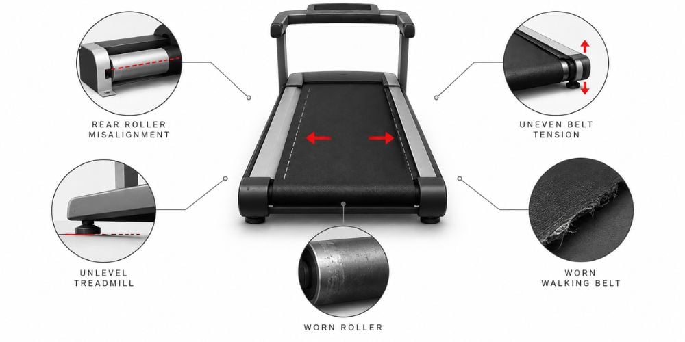 Why Does My Treadmill Belt Keep Moving To One Side? 2 Why Does My Treadmill Belt Keep Moving To One Side? 2