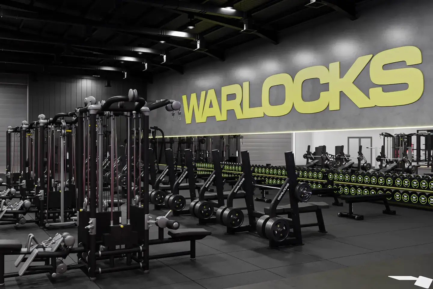 Commercial Strength Training Floor At Warlocks Gym