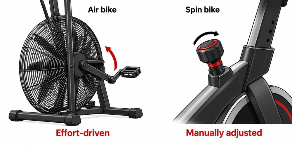 Air Bike Vs Spin Bike 2 Air Bike Vs Spin Bike 2