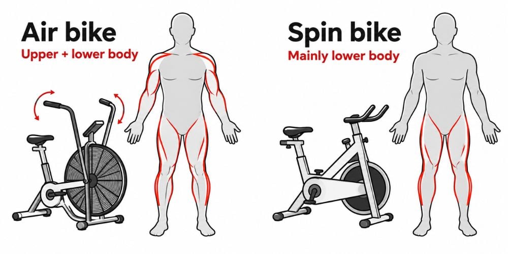 Air Bike Vs Spin Bike 3 Air Bike Vs Spin Bike 3