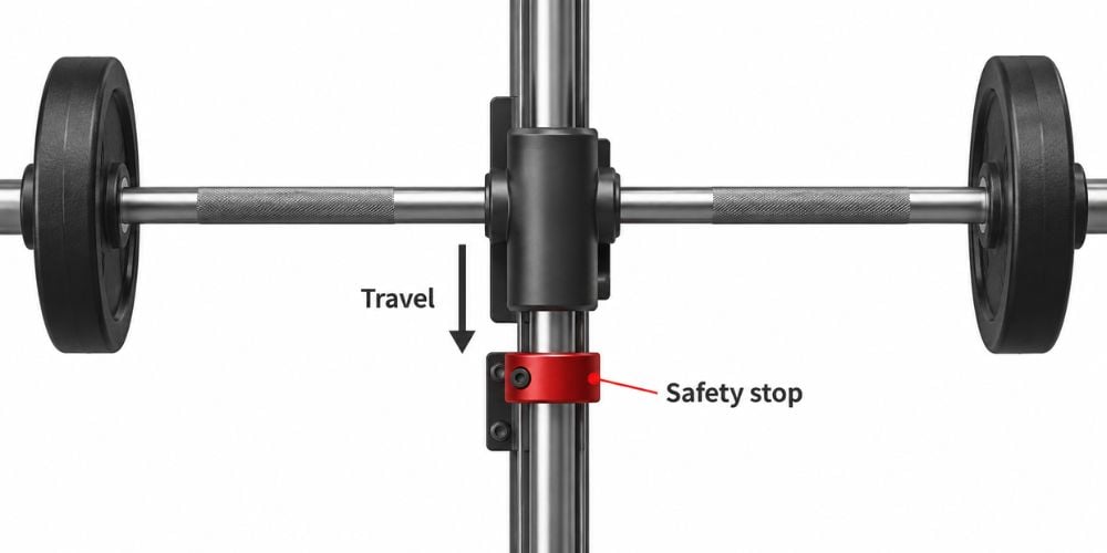 How Safety Stops Work On Strength Machines 2 How Safety Stops Work On Strength Machines 2
