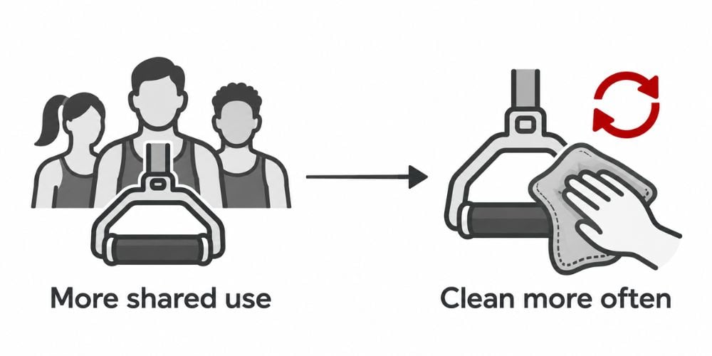 How To Clean Upholstery, Grips, And Weight Stacks 6