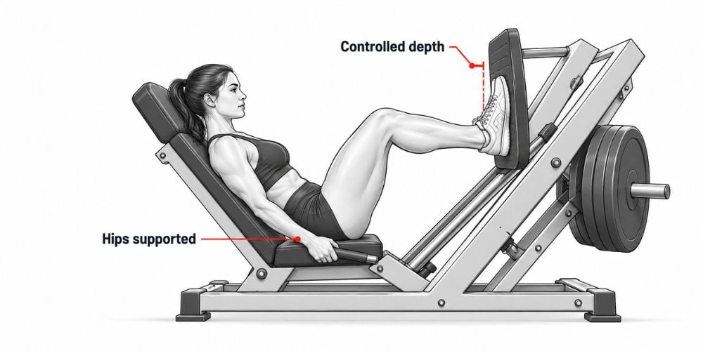 How To Fix Lower-Back Rounding On The Leg Press 4 How To Fix Lower-Back Rounding On The Leg Press 4
