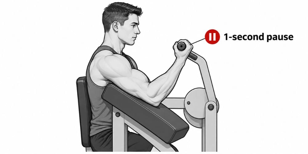 How To Stop Using Momentum On Biceps Curl Machines 7