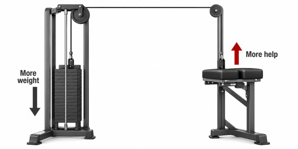 How To Use An Assisted Pull-Up And Dip Machine 2 How To Use An Assisted Pull-Up And Dip Machine 2