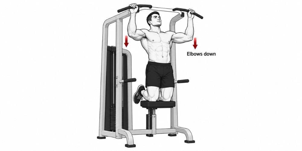How To Use An Assisted Pull-Up And Dip Machine 5 How To Use An Assisted Pull-Up And Dip Machine 5